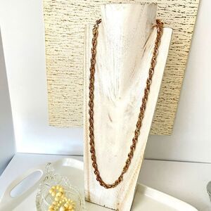 VINTAGE SARAH COVENTRY CHUNKY ROPE CHAIN NECKLACE 30"